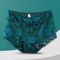 High Waist Hollow-out Lace Flower Underwear Belly Contracting Hip Lifting Cotton Bottom Fat