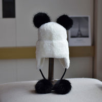 Women's Warm Ear Protection Knitted Plush Fur Ball Hat