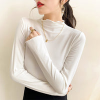 Women's Viscose Fiber Half Turtleneck Bottoming Shirt