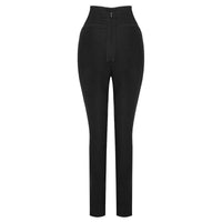 Women's Elastic High Waist Bandage Casual Solid Color Leggings