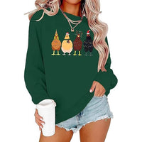 Chicken Sweatshirt Farm Animal Pullover Hoodie Cotton