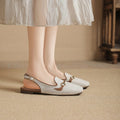 Women's Korean-style Fashion Closed Toe Casual Metal Chain Sandals