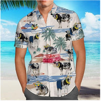 Plus Size Men's Fashion Digital Printing Short Sleeve