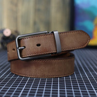 Men's Vintage Genuine Leather Belt With Pin Buckle