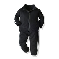 Two Zipper Spring And Autumn Sportswear Suits For Boys And Girls