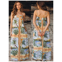 Casual Beach-Style Linen Slip Dress