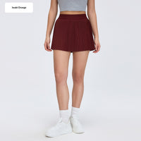 Quick-drying Breathable High-waisted Pleated Skirt For Fitness And Yoga