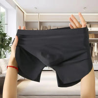 Men's Summer Panties Ice Silk Seamless One-piece 3D Arrow Boxer Inner Shorts