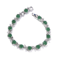 Women's Round-shaped Zircon-inlaid Bracelet