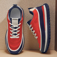 Men's Leather Platform Dad Shoes Lightweight Comfort Trend