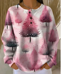 Womens Retro Casual Laid-back Sweatshirt