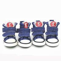 Small Dog Poodle Shoes Anti-dirty Anti-slip Canvas Shoes