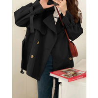 Korean-style Draping Elegant Coat For Women