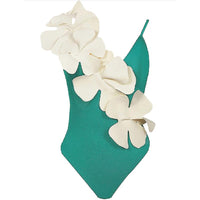 New Lady's Flower-shaped Decorative Asymmetric Swimsuit