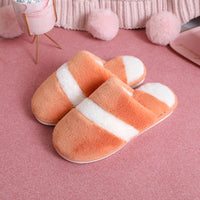 Winter Cotton Slippers Women Thicken Warm Rabbit Fur Indoor