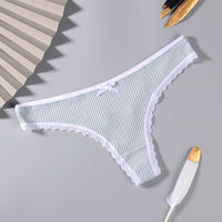 Women's Simple Solid Color Sports Breathable Lace Underwear