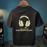 100 Cotton Coat Summer Men's Printed T-shirt