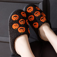 Pumpkin Printed Halloween Slippers For Women