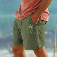 Summer Breathable Fashionable Hawaiian Beach Shorts 3D Printed Casual Mens
