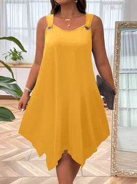 Women's Elegant Round-Neck Sleeveless Casual Dress