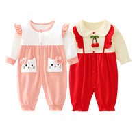 2 Pieces Of Newborn Baby Female Romper Jumpsuit