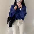 Solid Color Loose And Simple Shirt Casual Base White Shirt