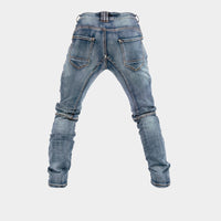 European And American Motorcycle Double Zipper Cycling Pants Four Seasons Slim Racing Anti-fall Jeans