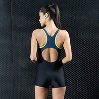 Ladies Conservative One Piece Boxer Hot Spring Professional Swimsuit