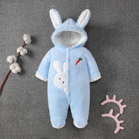 Winter Thickened Simple Solid Color Baby Onesies