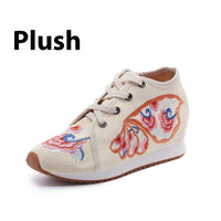 Travel Canvas Embroidered Sneaker Casual Fashion Cloth Shoes Ladies
