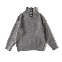 Men's Turtleneck Loose Solid-Color Knitted Pullover Bottoming Sweater