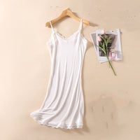 Silk Lace Sheer Slip Nightdress Breathable