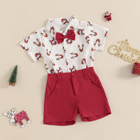 Short-sleeved Shirt And Shorts Two-piece Suit