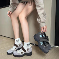 Niche Platform Ballet Sneakers Women Summer Inner Height Increasing All-match Fashion Casual Mary Jane Shoes