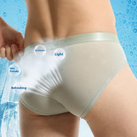 Men's Briefs Sexy Thin Nylon Jacquard Underwear Breathable