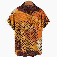 Casual Fashion 3D Digital Printing Short Sleeve Shirt Men