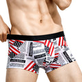 Printed Elastic Tight Sexy Ice Silk Men's Boxers