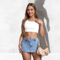 Womens Distressed Vintage Denim Shorts