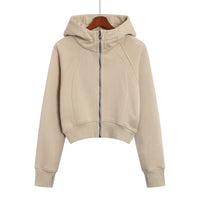 Women's Short Slim Outdoor Sports Hoodie