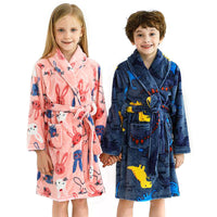 Children's Autumn And Winter Flannel Pajamas Home Clothes Boys And Girls