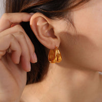 Personalized Minimalist Irregular Earrings, Stylish And Versatile Round U-shaped High-end Women's Earrings.