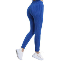 Bubble Yoga Pants Jacquard High Elastic Sports Gym Pants