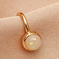 Vintage Copper Opal U-shaped False Nose Ring