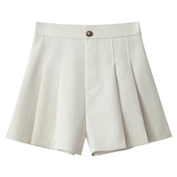 Stretchy High-waisted Pleated Wide-leg Casual Pants That Slim The Figure And Are Versatileperfect As An A-line Hot Pant