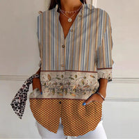 Womens Sophisticated Elegant Versatile Long-sleeve Blouse