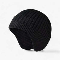 Fashionabl Warm Pure Color Ear Protection Wool Knitted Hat