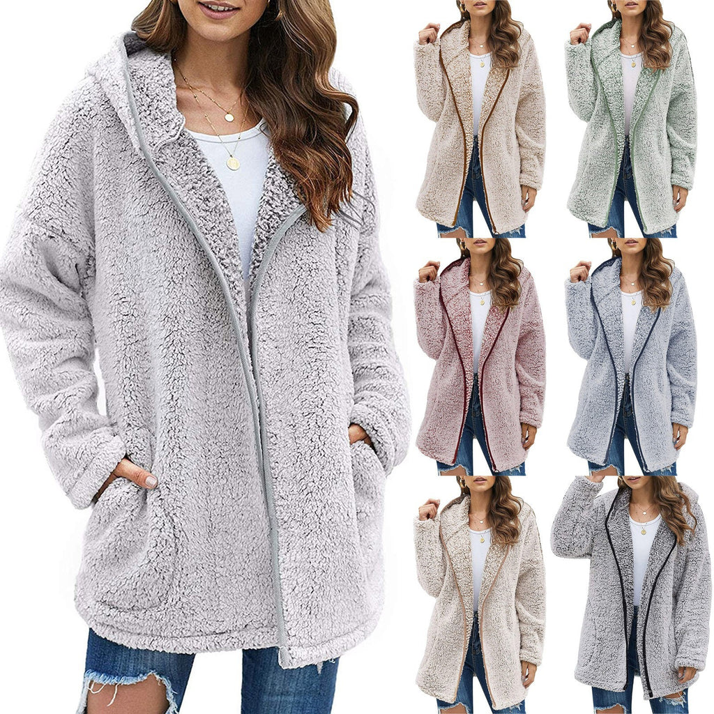 Casual Solid Color Lapel Long Sleeve Sweater