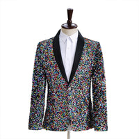 Men's Colorful Sequin Fashion-color Coat