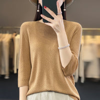 New Worsted Wool Front Line Ready-made Garments Round Neck