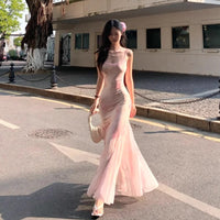 High-End Rendered Floral Print Dress Womens Summer